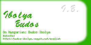 ibolya budos business card